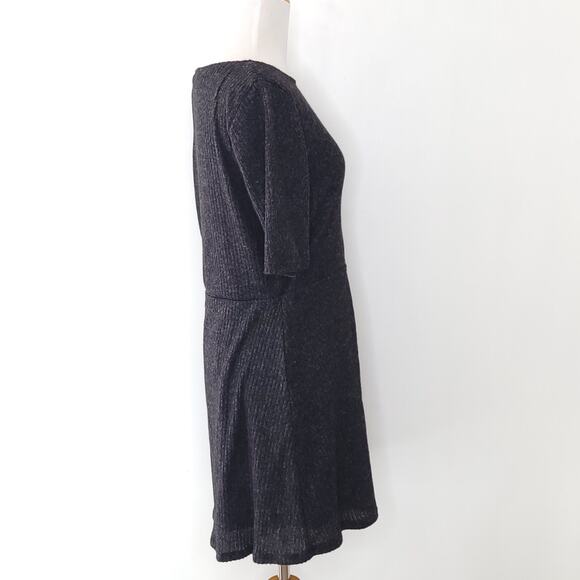 NEW Lulus London Lovely Skater Dress Ribbed Knit Gray Soft XL - Picture 3 of 12